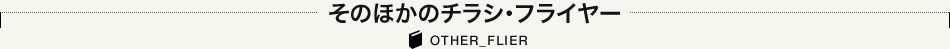 そのほかのチラシ・フライヤー